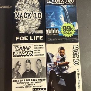 Lot 4 Mack 10 CASSETTE TAPE Single SET LOT Hip Hop Rap